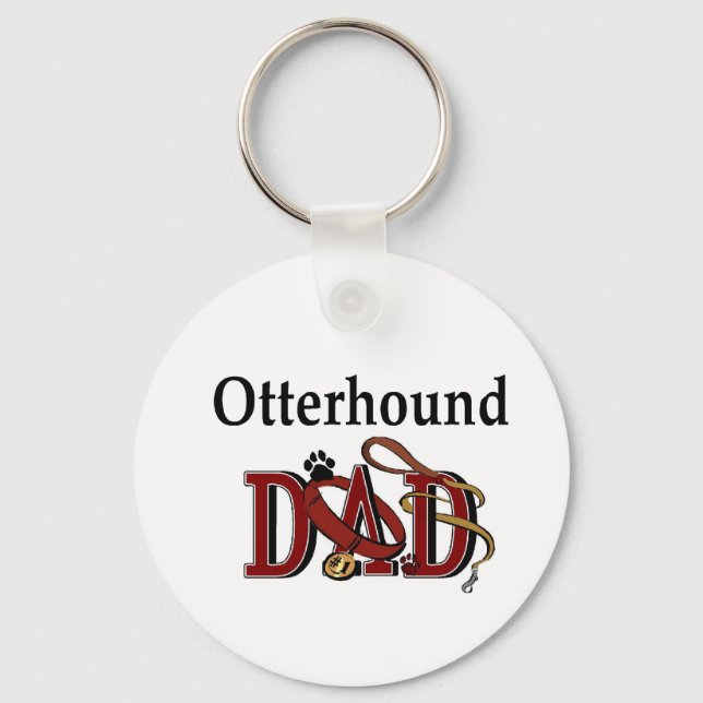 Otterhound-Vater-Geschenke Schlüsselanhänger (Vorderseite)