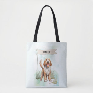 Otterhound Wasserfarbe Personalisierter Hund Tasche