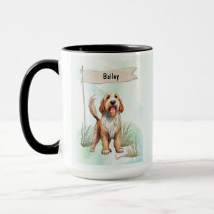 Otterhound-Wasserfarben-Personalisierter Hund Tasse