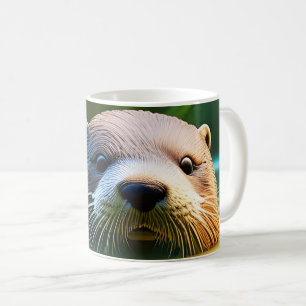 Otterly Adorable - AI Fantasy Digital Art Druck Kaffeetasse