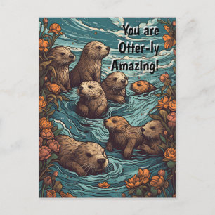 Otterly Amazing Postkarte