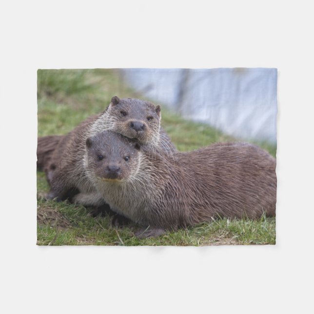 Otterly in der Liebe-Fleece-Decke Fleecedecke (Vorderseite (Horizontal))