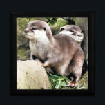 OTTERS GESCHENKBOX<br><div class="desc">A watercolor design of a pair of very cute little otters.</div>