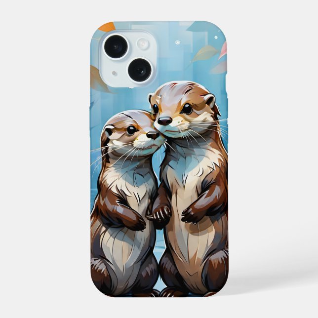 Otters iPhone 15 Hülle (Rückseite)