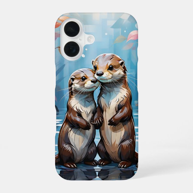 Otters iPhone 16 Hülle (Rückseite)