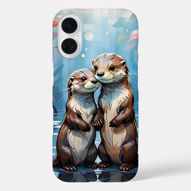 Otters iPhone 16 Hülle (Rückseite)