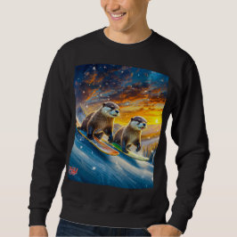 Otters Snowboarden Design von Rich AMeN Gill Sweatshirt