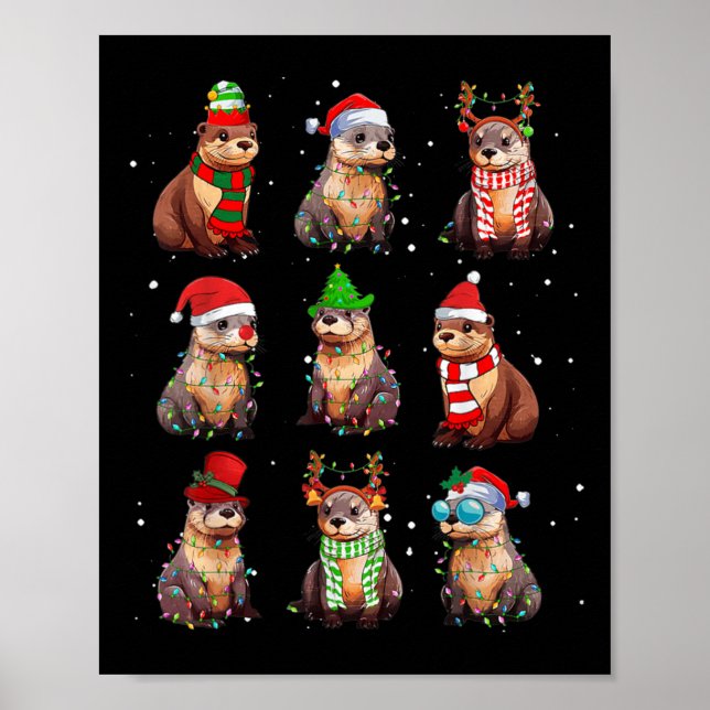 Otters Weihnachtsbeleuchtung Dekoration Funny Sea  (Vorne)