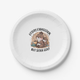 Ottery Expression Niedlich Sloth und Baby Pappteller