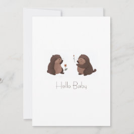 Otto der braune Maulwurf Einladungskarte Baby