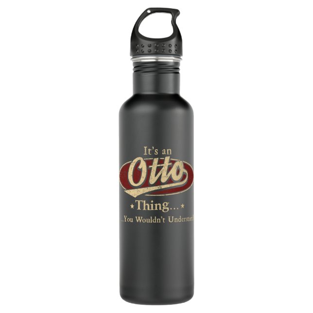 OTTO Name Wasser Flasche Sache Geschenk Edelstahlflasche (Vorderseite)