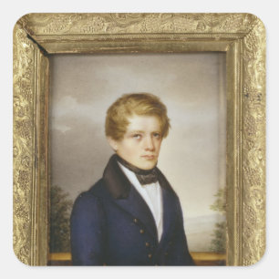 Otto von Bismarck als Student, 1833 Quadratischer Aufkleber