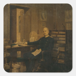 Otto von Bismarck in seiner Studie Quadratischer Aufkleber