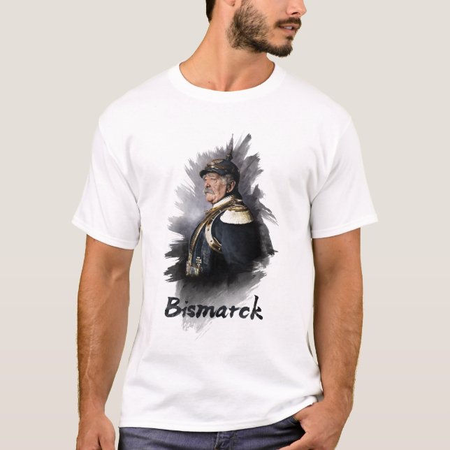 Otto von Bismarck Portrait Kunst T-Shirt (Vorderseite)
