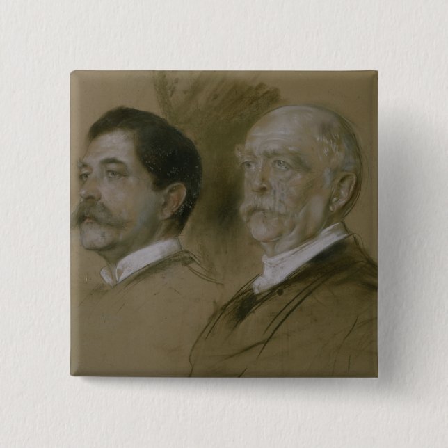 Otto von Bismarck und sein Sohn Herbert Button (Vorderseite)