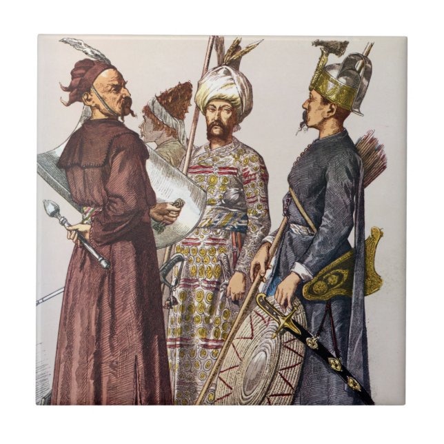 Ottomanische Soldaten Keramik Tile Fliese (Vorderseite)