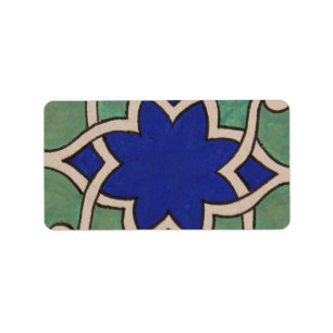 Ottomanische Türkei Arabeske Alte Tile Adressaufkleber