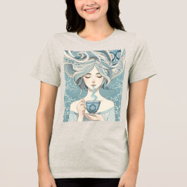 Ottomanische Zilfrau mit Tee - Weich blauer Fluss