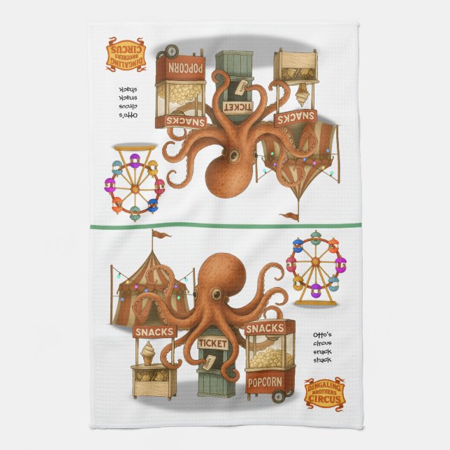 Ottos Zirkussnackstand Geschirrtuch (Vertikal)