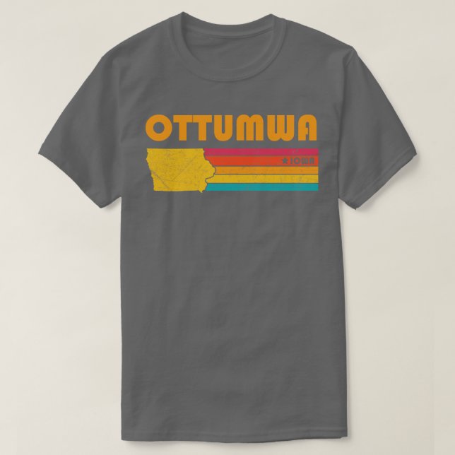 Ottumwa Iowa Vintages zerrüttetes Souvenir T-Shirt (Design vorne)