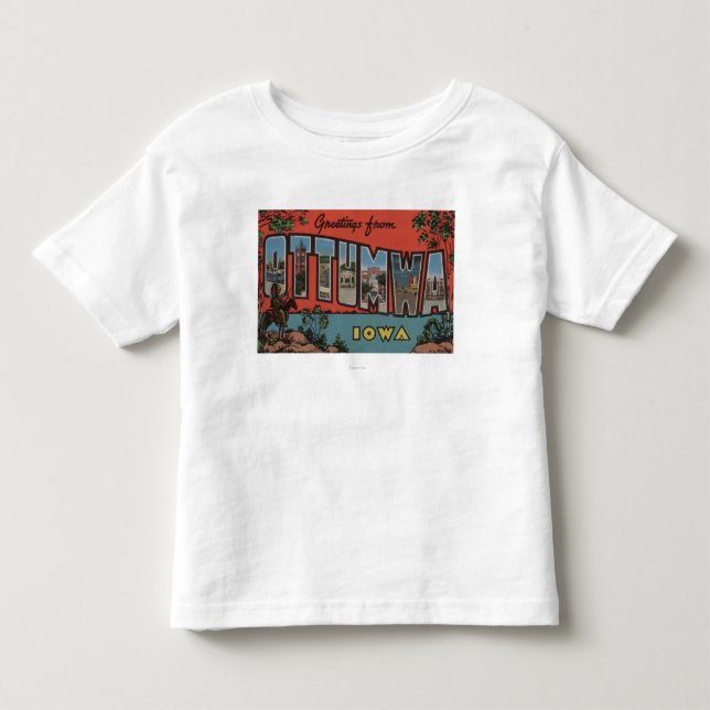 Ottumwa, IowaLarge Buchstabe ScenesOttumwa, IA Kleinkind T-shirt (Vorderseite)