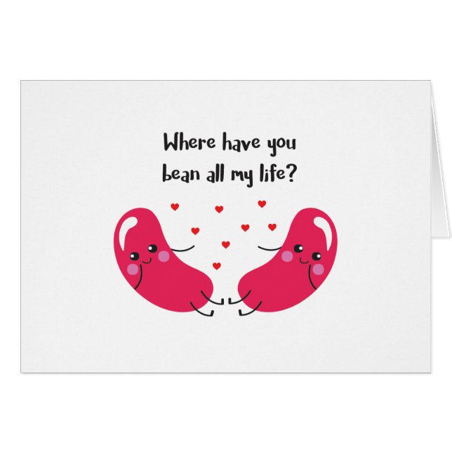 "Où ayez-vous haricot mignon carte de la toute ma (Devant horizontal)