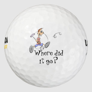 Où est-ce allé ? Balle de golf de dessin animé - M