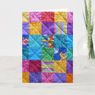 "Où est Kitty ?" Carte d'anniversaire de patchwork