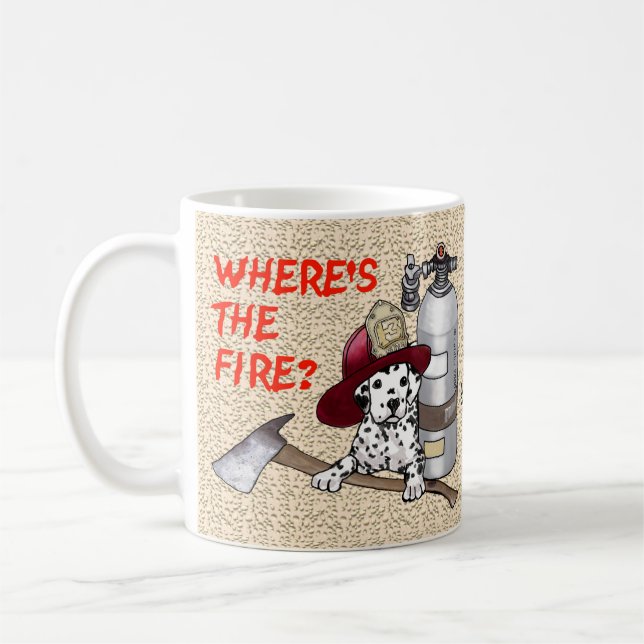 Où est le feu Mug de pompier (Gauche)