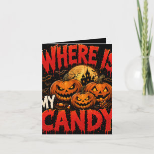 Où est mon bonbon Halloween Invitation pliée Sp