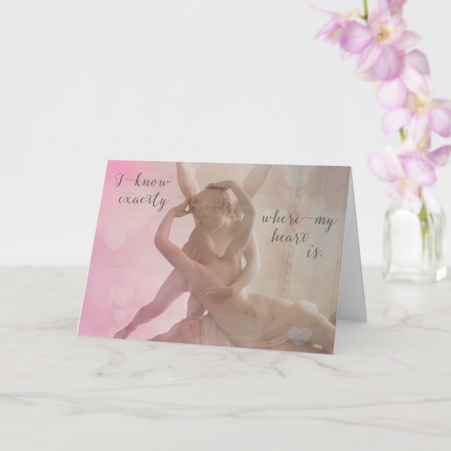 Où est mon cœur | Carte de citation Love Browning (Orchidée)