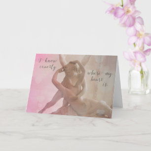 Où est mon cœur Carte de citation Love Browning