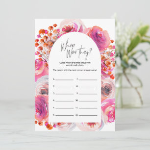 Où Étaient-Ils Marié Douche Floral Arch Carte de j