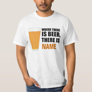 Où il ya Bière L/S Amer T-shirt vêtement