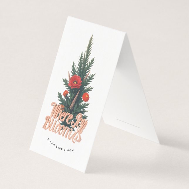 Où la joie fleurit Carte pliée | fêtes. Noël (Front)