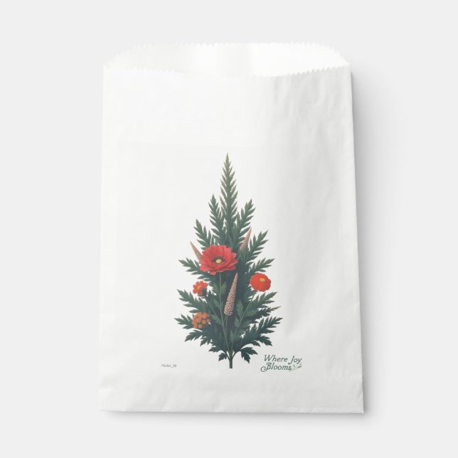 Où la joie fleurit favorise les sacs | Sacs cadeau (Devant)