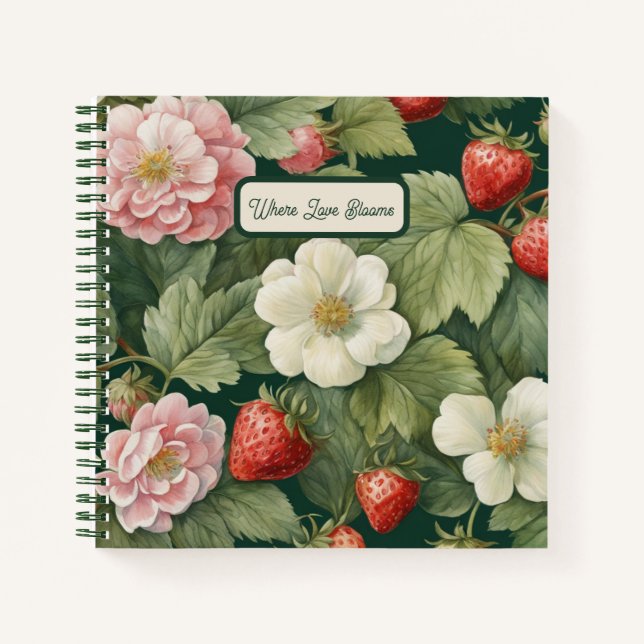 Où l'amour fleurit : Cahier carré (Devant)
