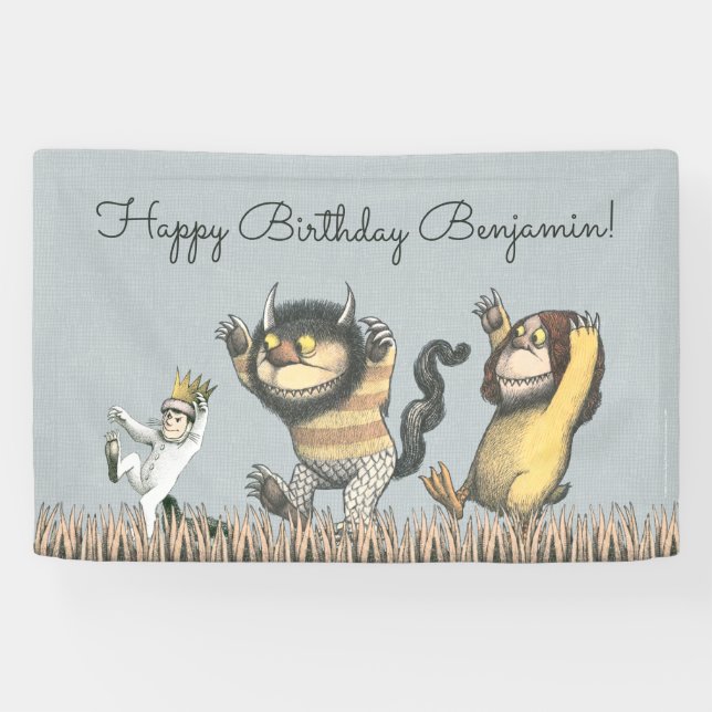 Où les choses sauvages sont bannière d'anniversair (Horizontal)
