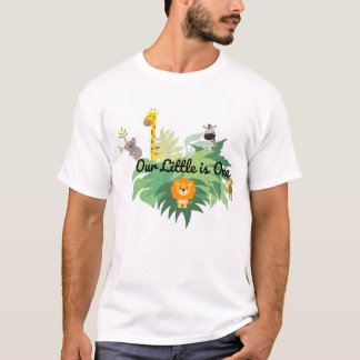 Ou Little is One Papa T-Shirt - Premier anniversai