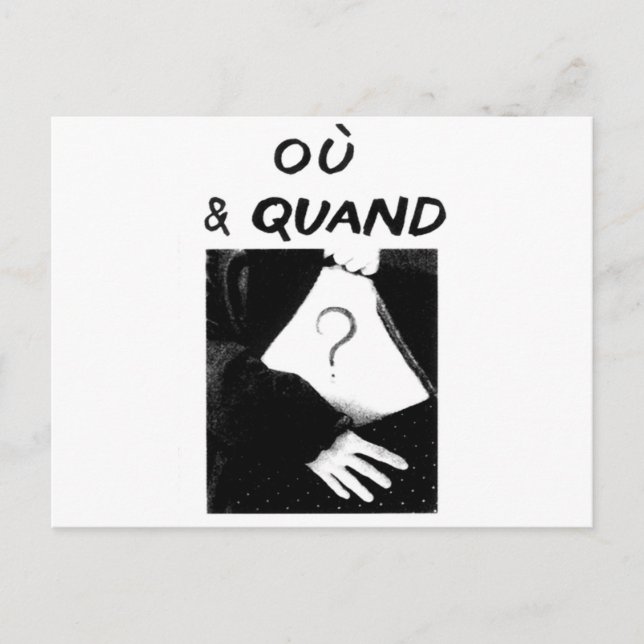 Ou & Quand Postkarte (Vorderseite)