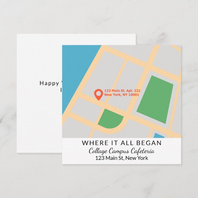 Où tout a commencé Carte personnalisée de la Saint (Devant / Derrière)
