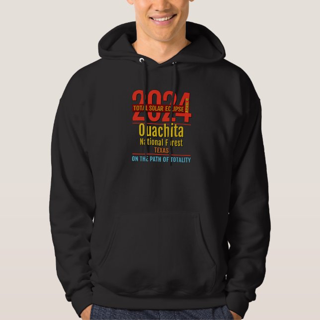 Ouachita Forest Arkansas AR Total Solar Eclipse 20 Hoodie (Vorderseite)