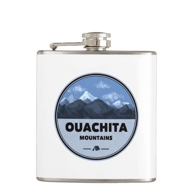 Ouachita Mountains Arkansas Oklahoma Camping Flachmann (Vorderseite)