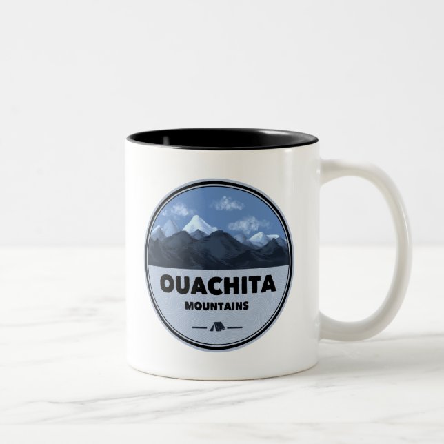 Ouachita Mountains Arkansas Oklahoma Camping Zweifarbige Tasse (Rechts)
