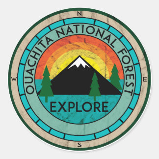 OUACHITA-WALD-ARKANSAS-QUELLEN-SEE RUNDER AUFKLEBER