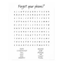 'Oublié votre téléphone ?' impression de salle de