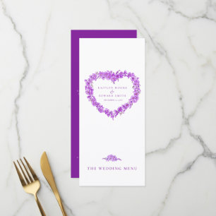 Oubliez-moi, pas de coeur, des menus mariages blan