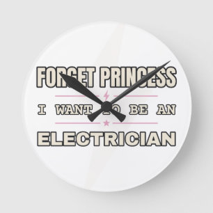 Oubliez Princesse, Électricienne — Horloge Murale