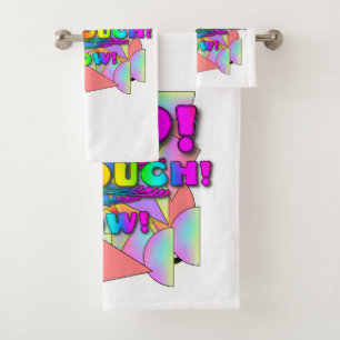 Ouch! Comic Book Jargon Fun Badhandtuch Set