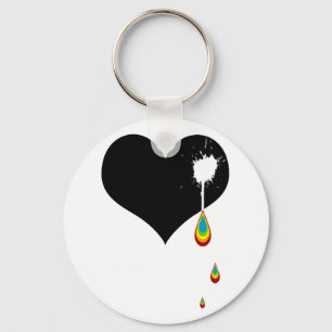 Ouch. Regenbogenherz. Schlüsselanhänger
